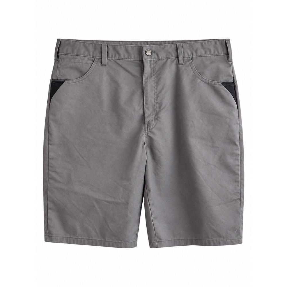 Dickies Men's 40 Gray Work Shorts Flat Front 65/35 Utility Knee Length